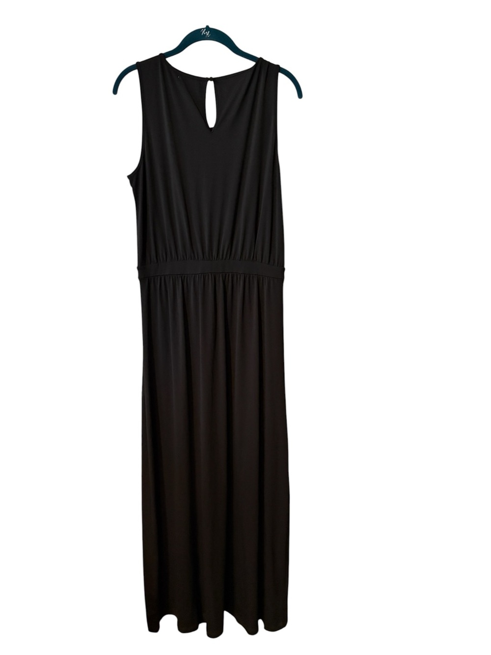 Design History Black Sleeveless Maxi Dress with Keyhole - NWT
